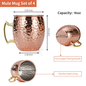 Amrules mug featuring a gold brass handle for stylish entertaining.
