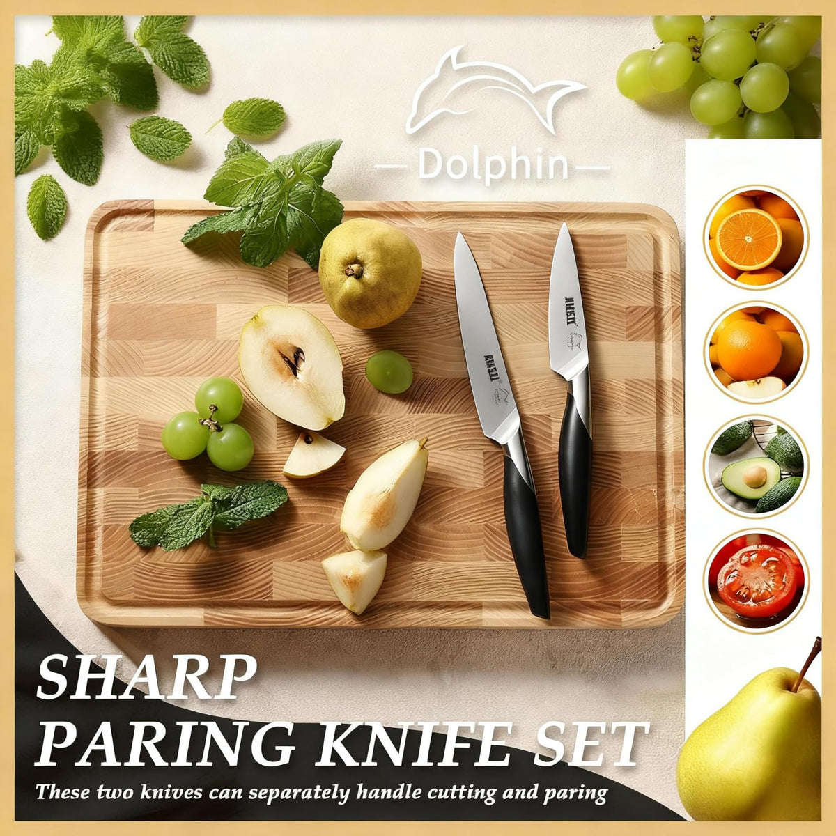 AMSZL paring knife dishwasher-safe design for easy cleanup