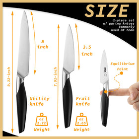 AMSZL paring knife hidden full tang for balanced control