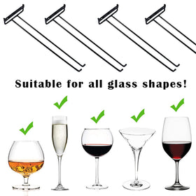 AMUFYSHH glassware-compatibility rack supports Bordeaux, Burgundy, and Champagne.