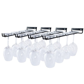 AMUFYSHH wine glass rack wall-mount under-cabinet for compact organization.