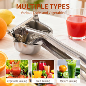 Amwofng leverage-design citrus press delivers efficient juice with minimal effort.