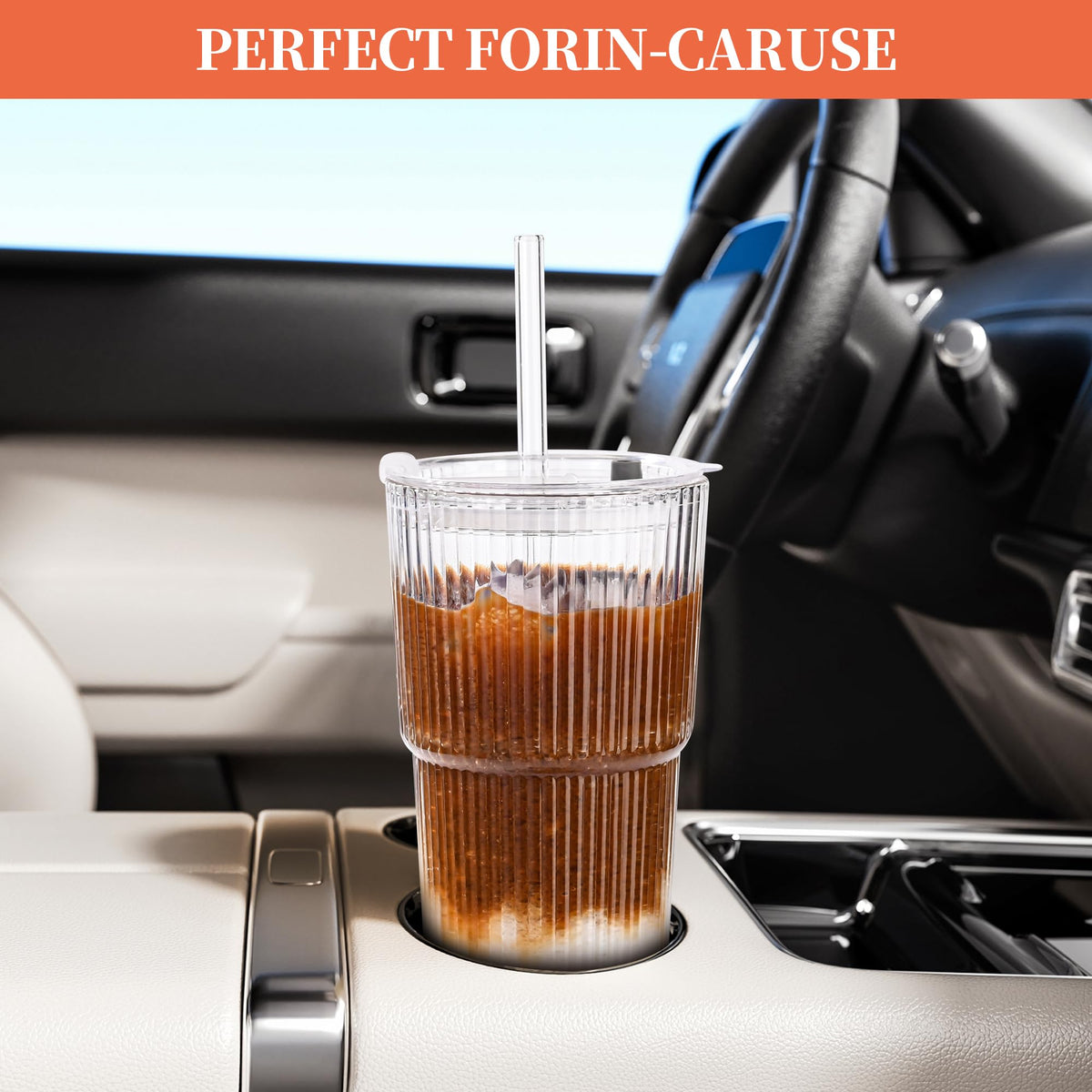 Amyoole dishwasher-safe glass tumbler for easy cleanup.