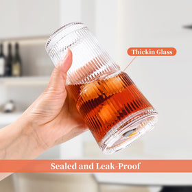 Amyoole ribbed texture improves grip and aesthetics for everyday cold or hot drinks.