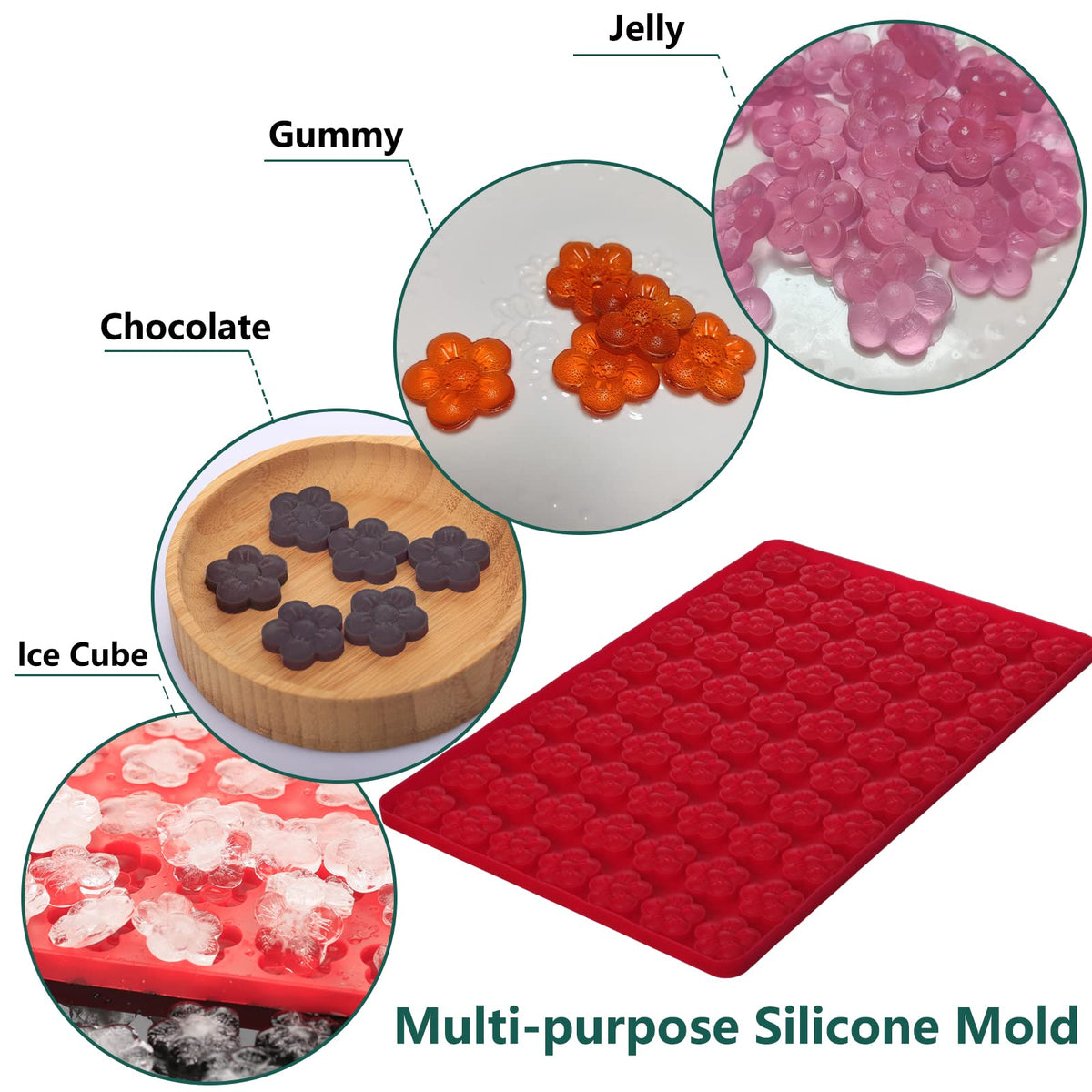 Amyandone plum blossom mold for cake decorating