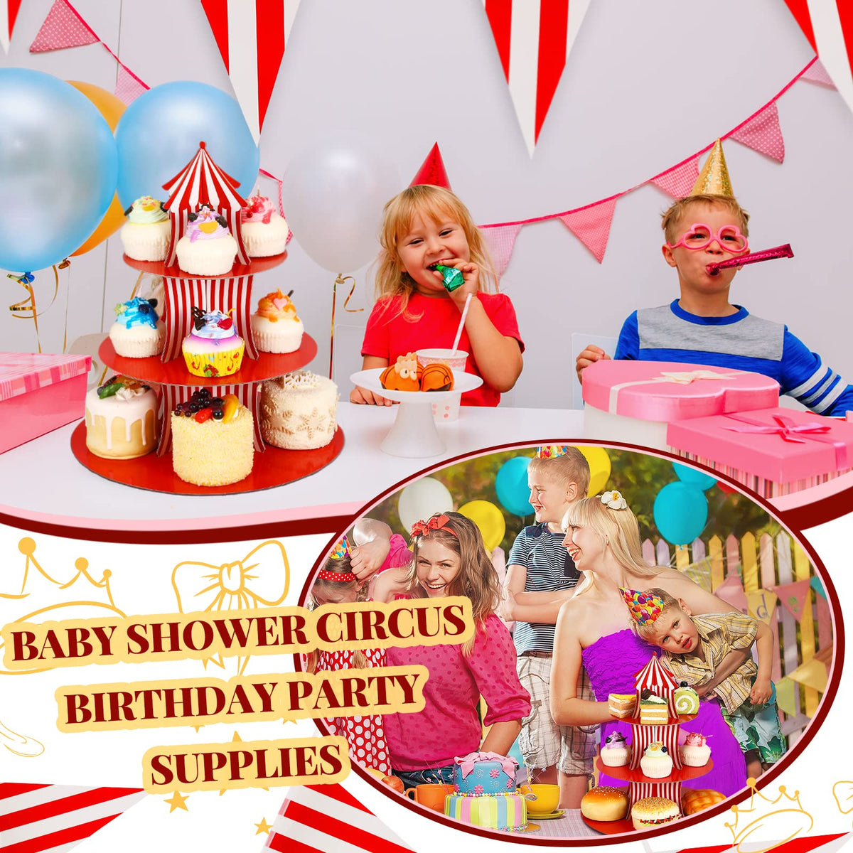 Amyhill 3-tier cupcake stand display space for treats