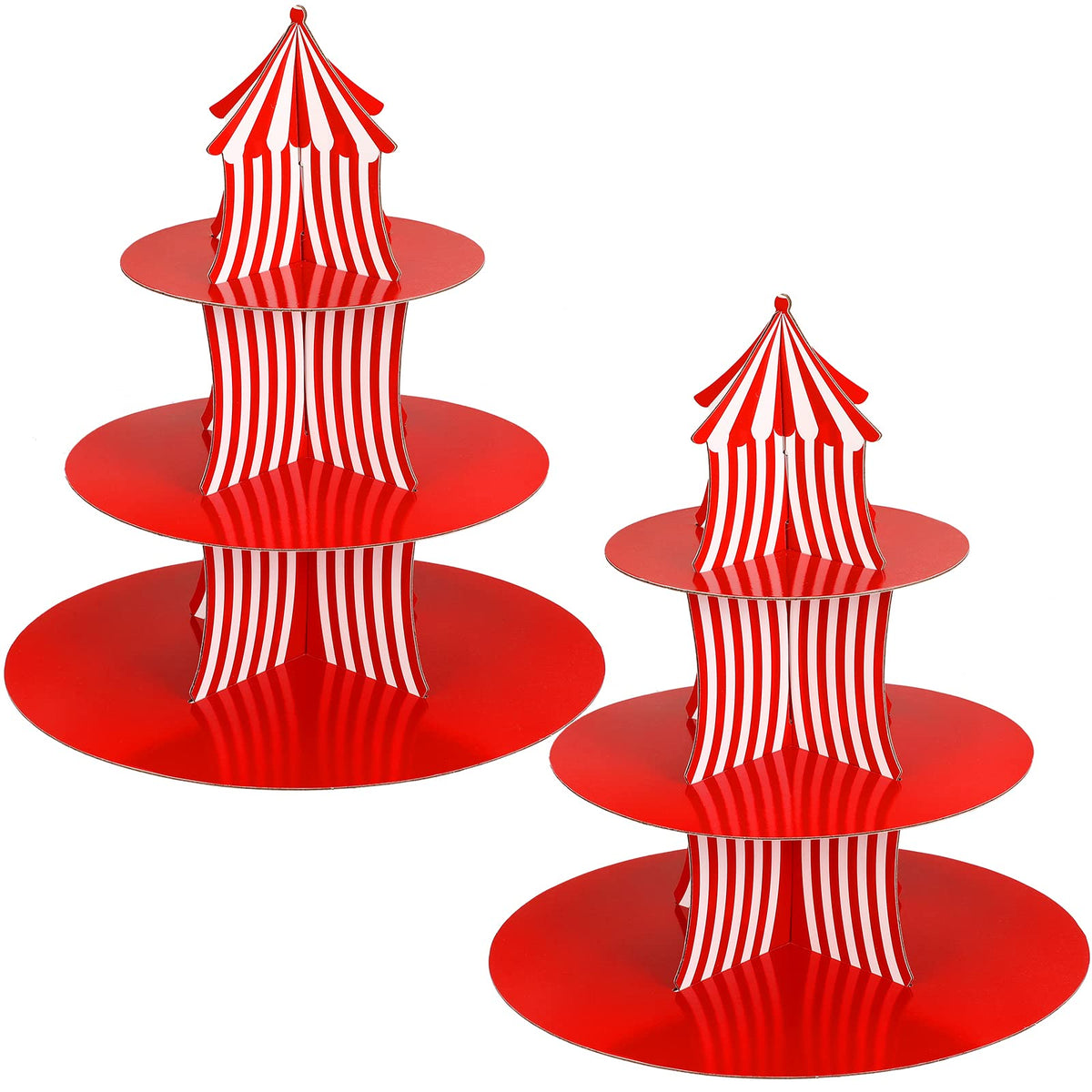 Amyhill carnival cupcake stand 3-tier flat-pack enables quick setup