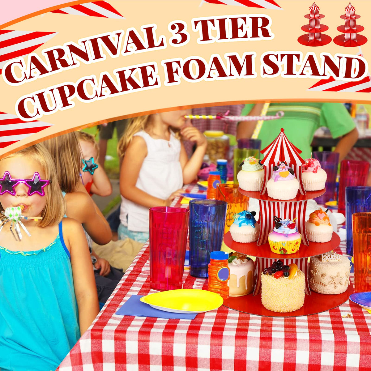 Amyhill cupcake stand assembled easily, ready to elevate dessert presentation