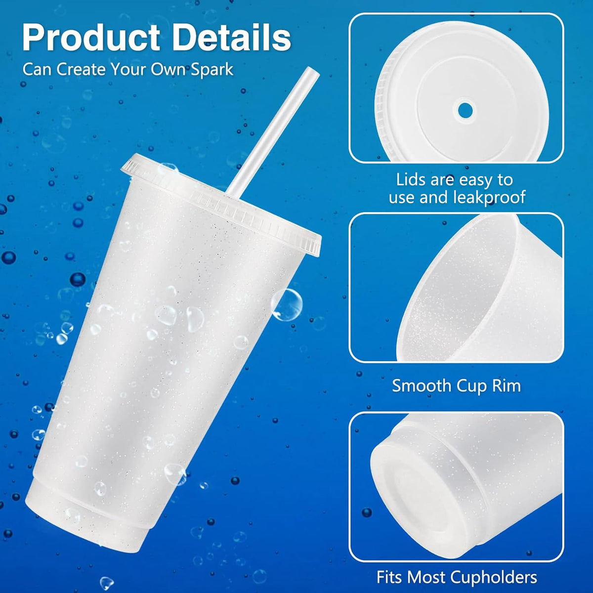 Amyhill leak-proof lid-straw system minimizes spills during travel