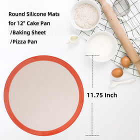 AMYONE round silicone mat for rolling dough; smooth surface speeds prep.