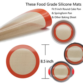 AMYONE round silicone mat nonstick cookie sheet for healthier baking with reduced fat