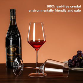 Amyoole lead-free crystal-clear wine glass ensures safe, pure taste
