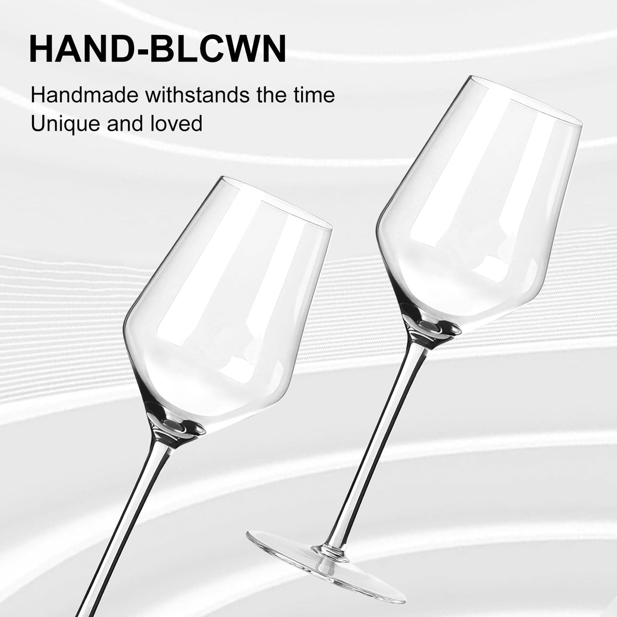 Amyoole tulip-shape wine glass design enhances aroma and tasting balance