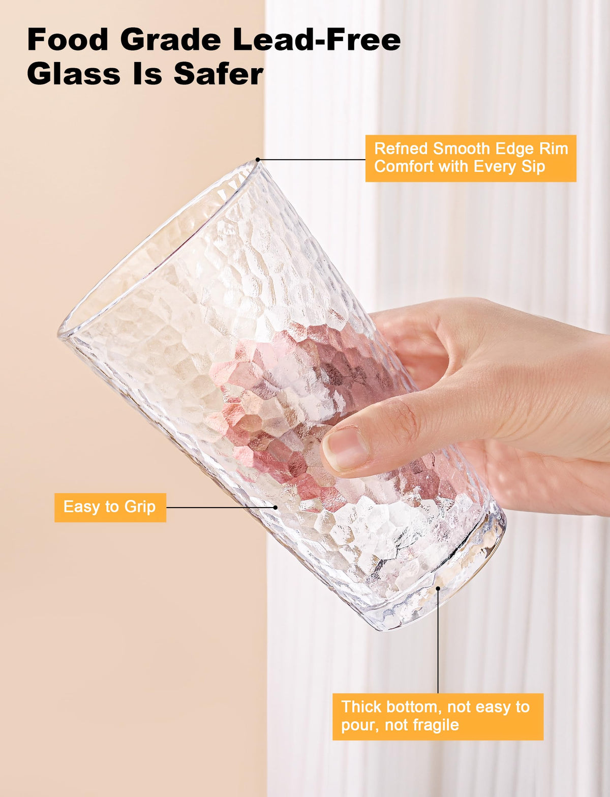 Amyoole beverage-glass-for-soda and juice with a sturdy base