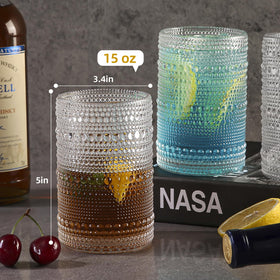 Amyoole clear thick-walled glasses highlighting vintage charm and durability.