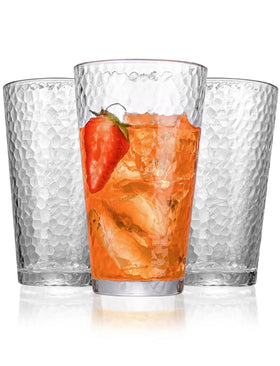 Amyoole hammered-highball 16oz glass adds elegant texture for cocktails