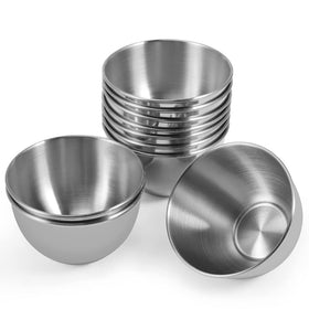 Amytalk 3.3-inch stainless steel sauce dish showcases a compact design for side sauces