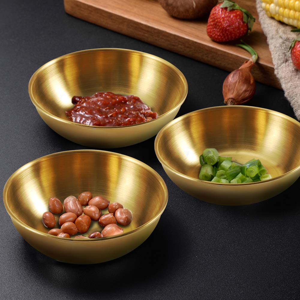 Amytalk eight-piece golden set for versatile dipping and side snacks.