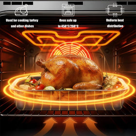 AMZ-UTHHF pan withstands up to 450°F for versatile oven use
