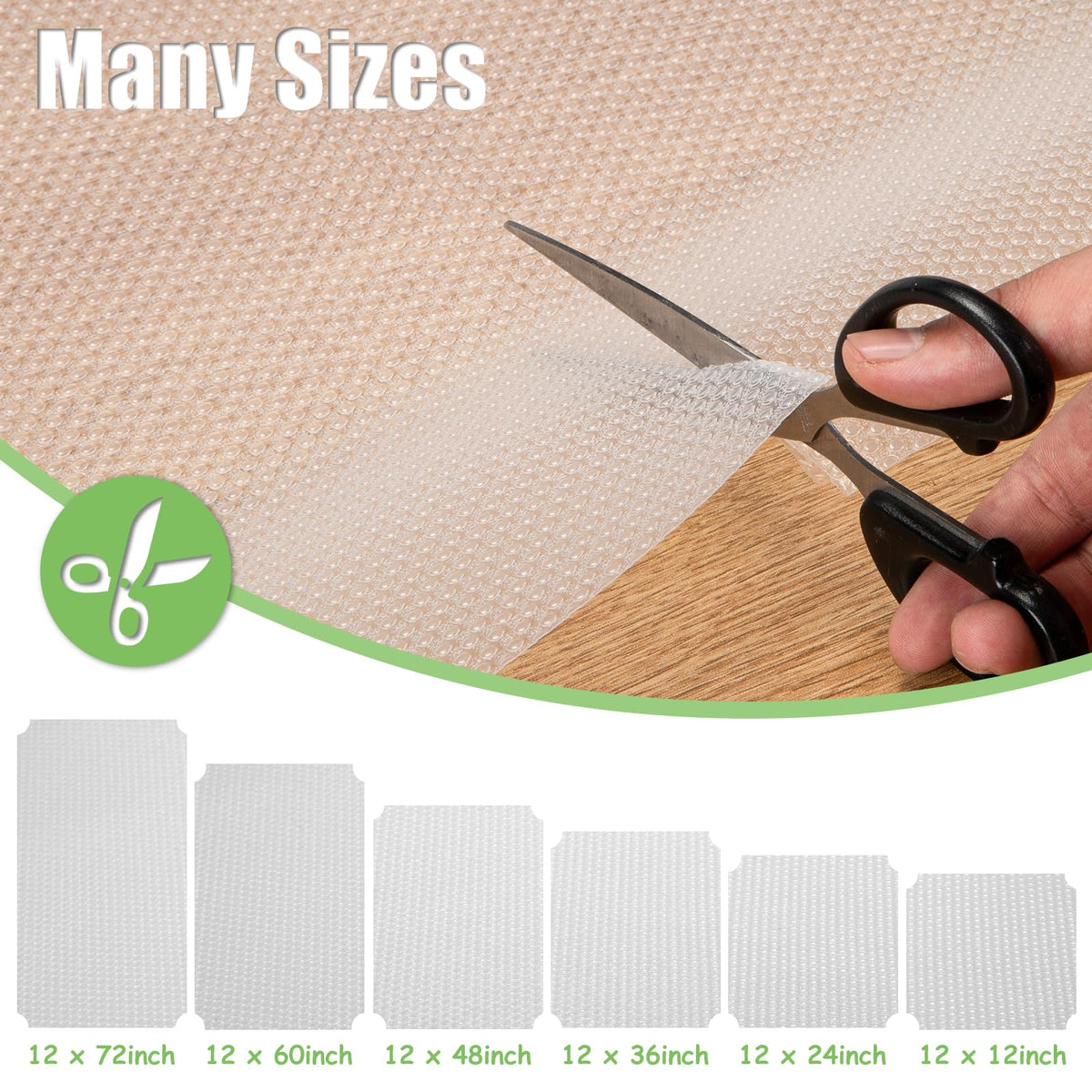 AMZABBY clear shelf liner provides sturdy protection without adhesives.