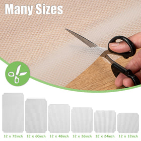 AMZABBY clear shelf liner provides sturdy protection without adhesives.