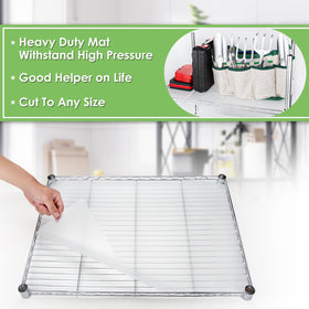 AMZABBY shelf liner cleans quickly with a damp cloth and resists stains.