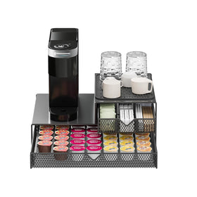 AmzAge K Cup Organizer sturdy-base supports a heavy coffee machine securely