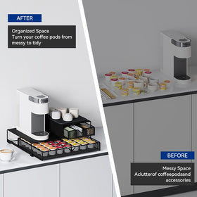 AmzAge K Cup Organizer compact under-cabinet-friendly machine riser