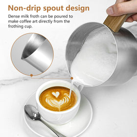 AMZCHEF 8-in-1 milk frother 21-oz capacity suits multiple servings