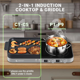 AMZCHEF 99-minute timer display helps plan meals.