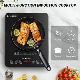 AMZCHEF induction cooktop timer display supports easy monitoring