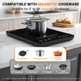 AMZCHEF induction stove safety lock prevents accidental operation