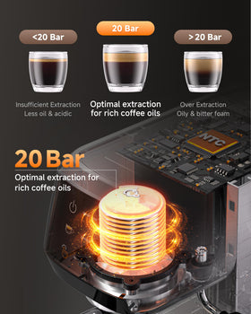 AMZCHEF preheats in 30 seconds for quick coffee preparation.