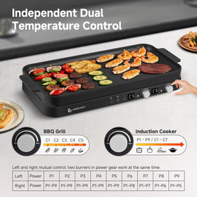 AMZCHEF sensor-touch control panel enables precise, user-friendly operation.