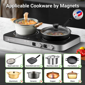 AMZCHEF sensor touch controls for precise heat adjustments.