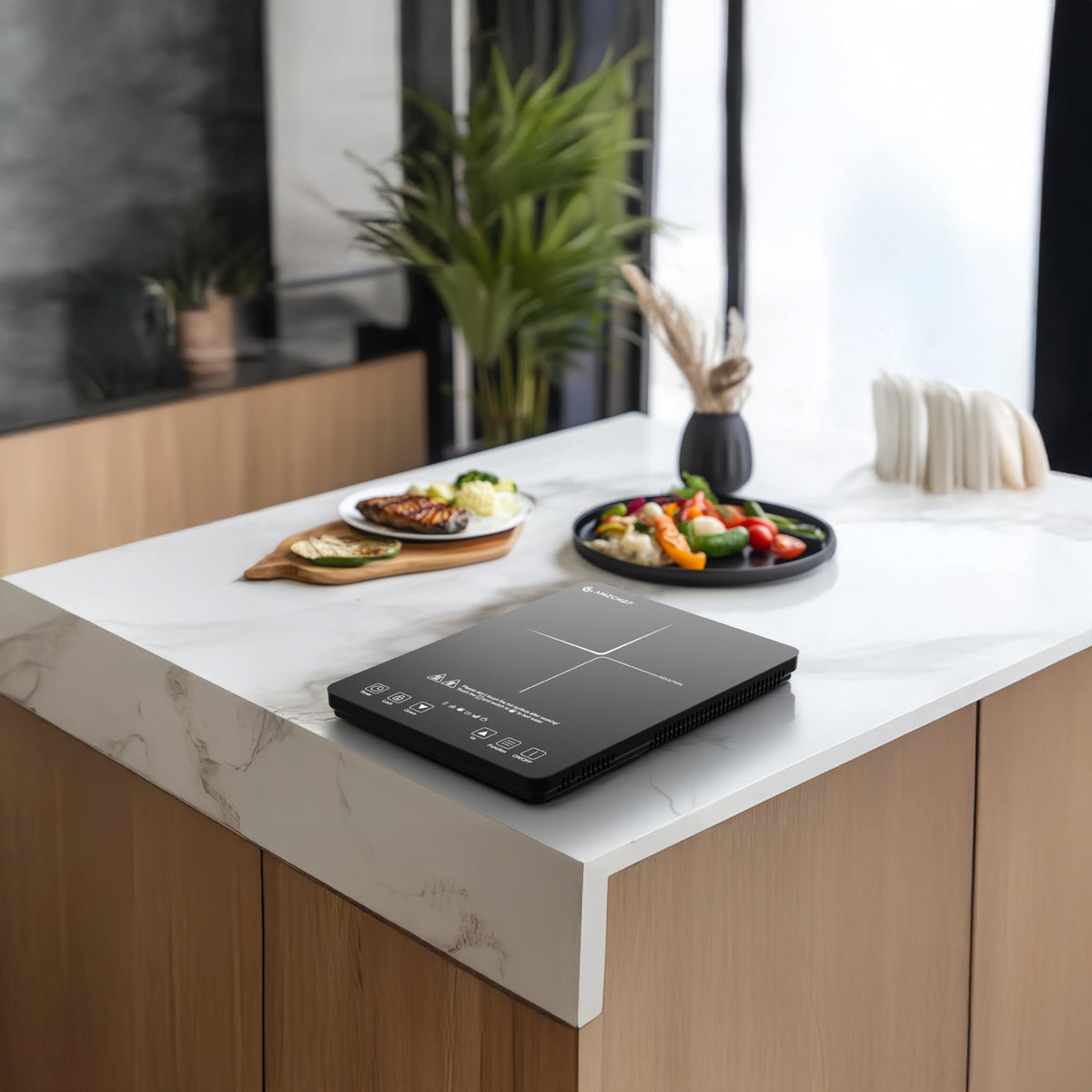 AMZCHEF waste heat reminder helps minimize burn risk during cooking