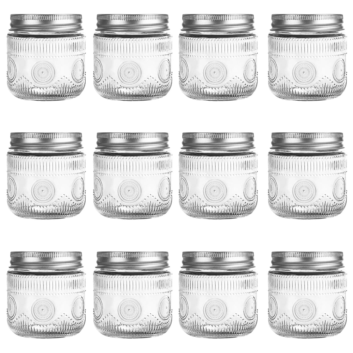 Amzcku 8oz vintage mason jar with lids for secure storage