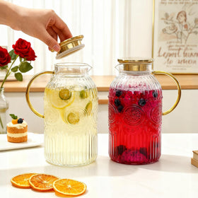 Amzcku versatile beverage pitcher for coffee, tea, and cold drinks.