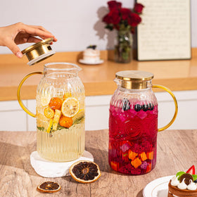 Amzcku heat-resistant glass pitcher suitable for hot or cold drinks