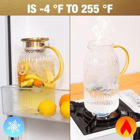 Amzcku lemonade and iced tea pitcher for refreshing drinks