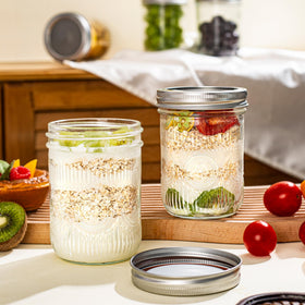 Amzcku six-pack Mason jar set ideal for batch prep and gift ideas.
