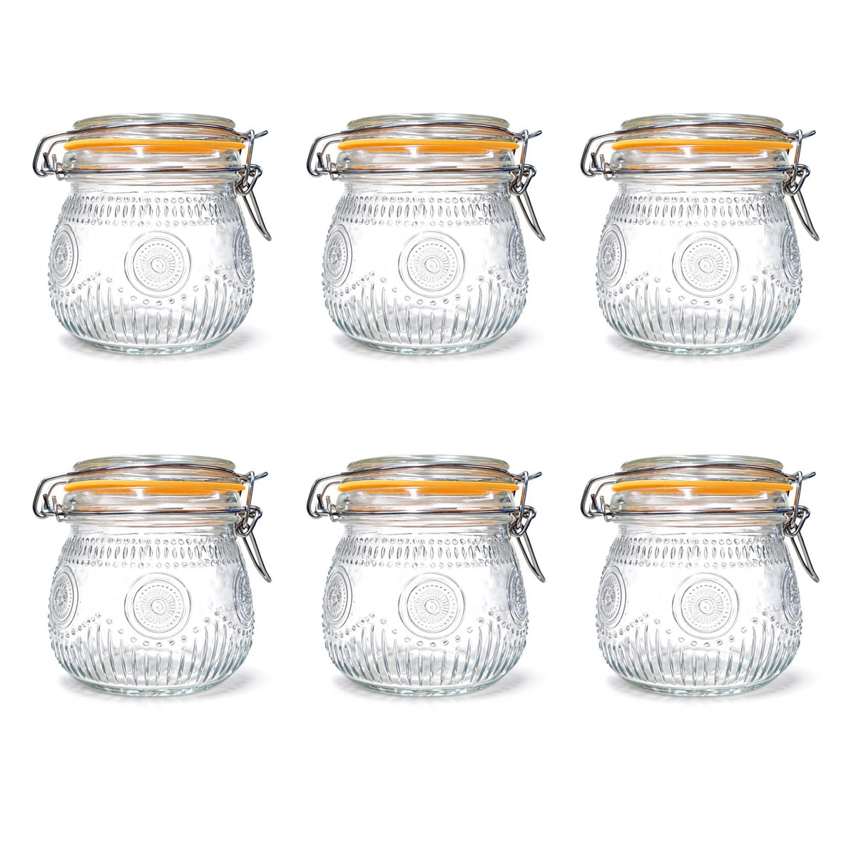 Amzcku 16oz wide mouth vintage mason jar front view with airtight lid for pantry organization.