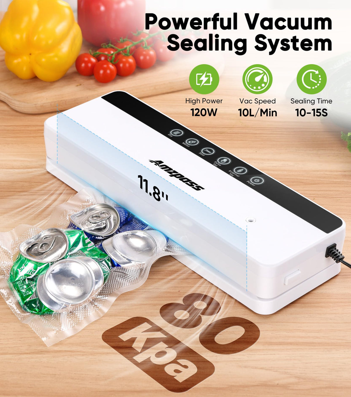 Amzpass 6-in-1 operation mode display for different foods