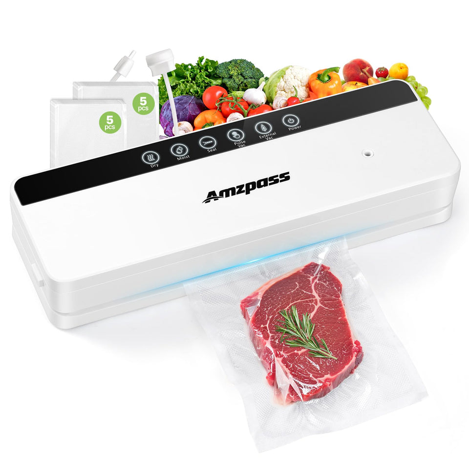 Amzpass vacuum sealer compact unit on kitchen counter
