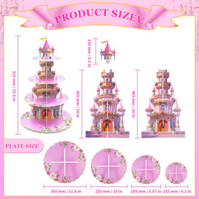 AMZWKT pink castle dessert display elevating dessert tables at celebrations