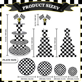 AMZWKT race car party decor elevates dessert display with bold colors and motion