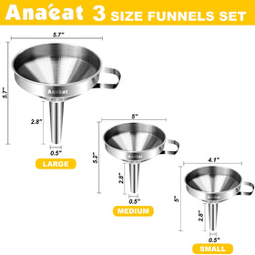 Anaeat funnels dishwasher-safe for simple, convenient cleaning