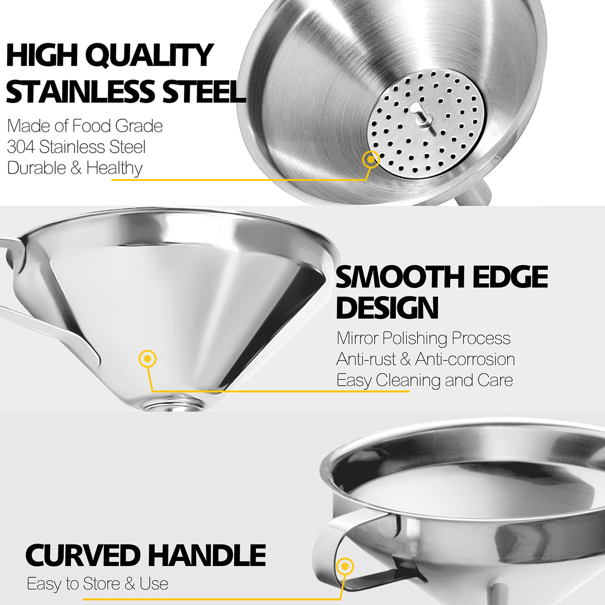 Anaeat funnels medium size ideal for powders and dry ingredients