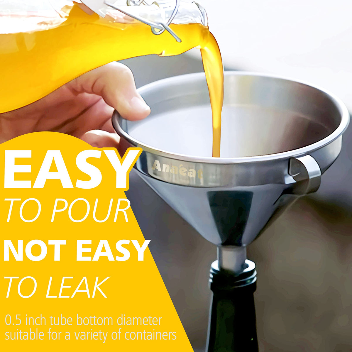 Anaeat funnels small size for narrow-neck bottles and precise pouring