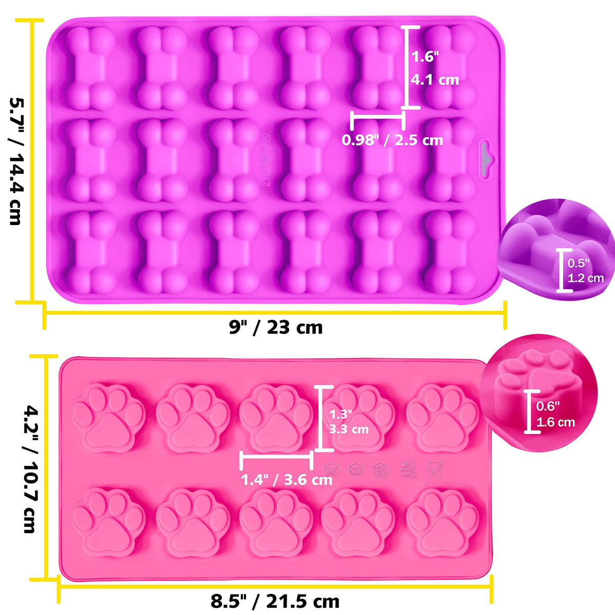 Anaeat easy demold silicone mold lets you push pieces out cleanly.
